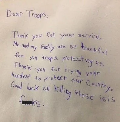DEAR TROOPS LETTER MORALE PATCH