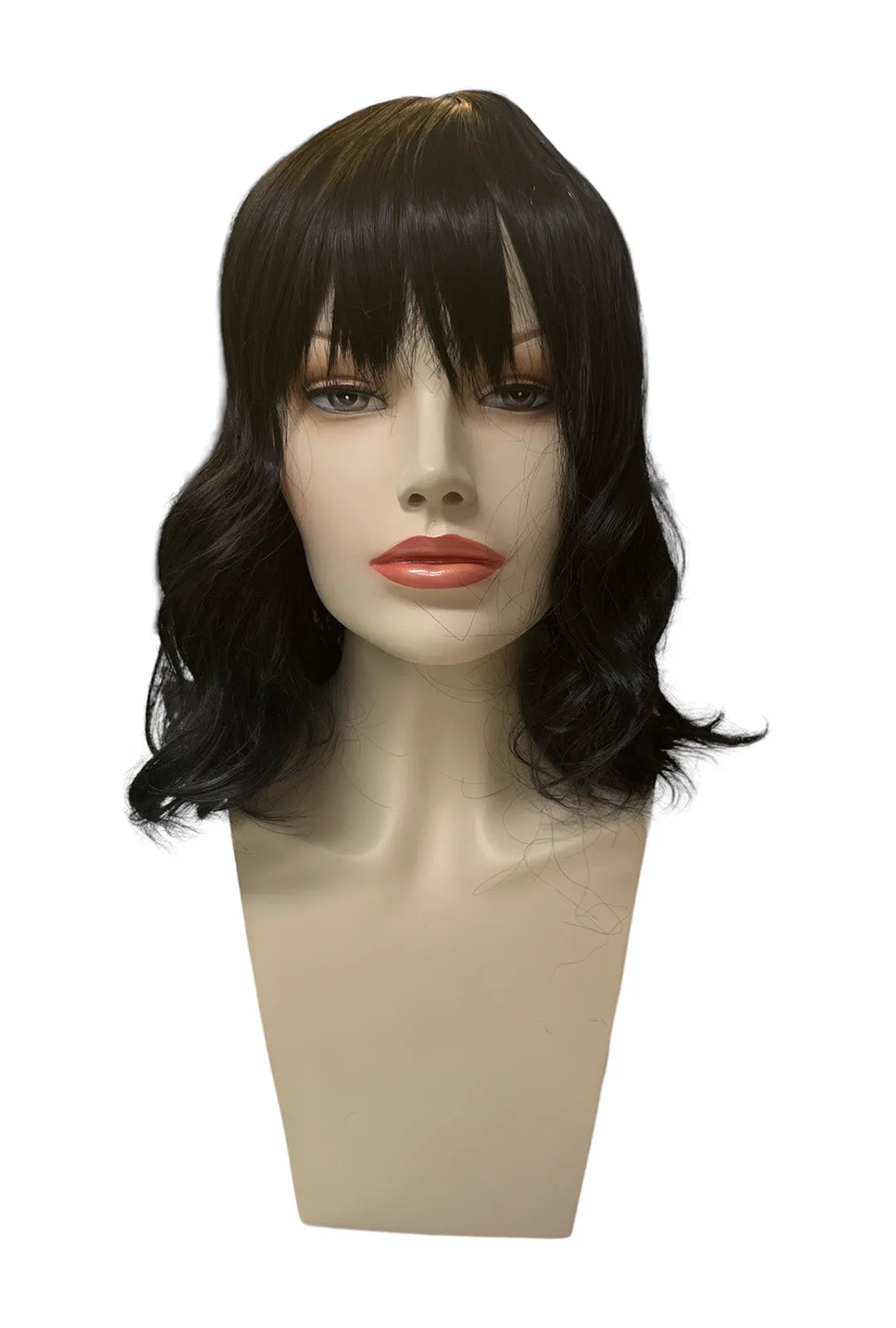 Deluxe Shoulder Length Loose Wave Black Wig