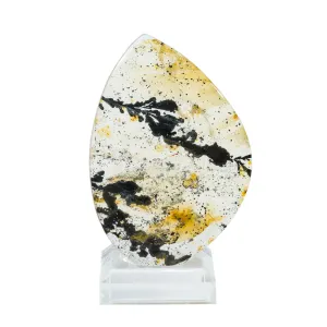 Dendritic Quartz 45.2mm 76.15 Carat Polished Crystal Cabochon