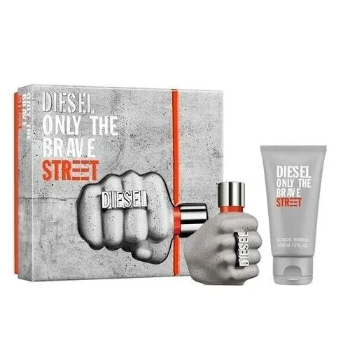 DIESEL ONLY THE BRAVE STREET POUR HOMME FOR MEN SET EDT 75 ml   SHOWER GEL 100 ml