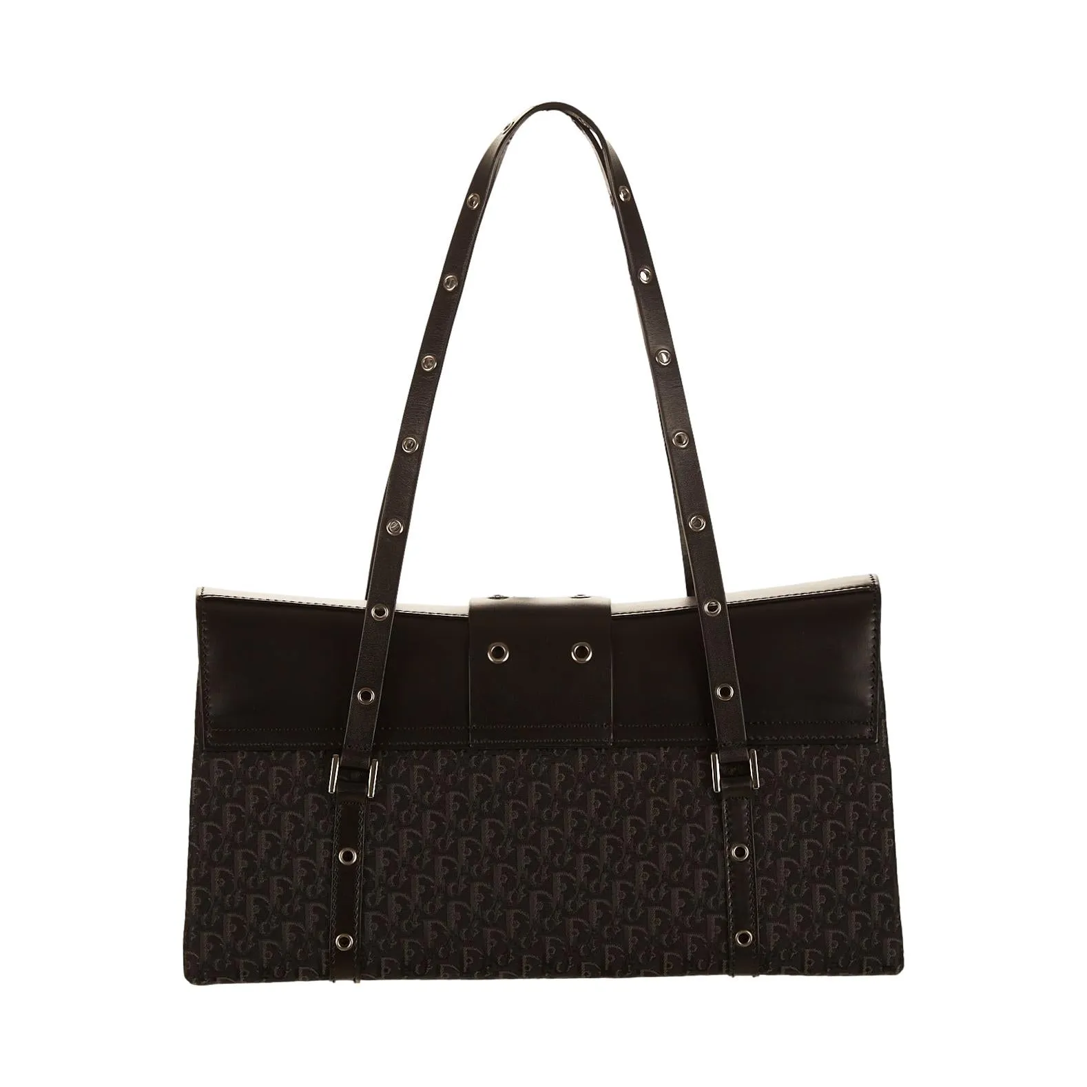 Dior Black Logo Street Chic Shoulder Bag