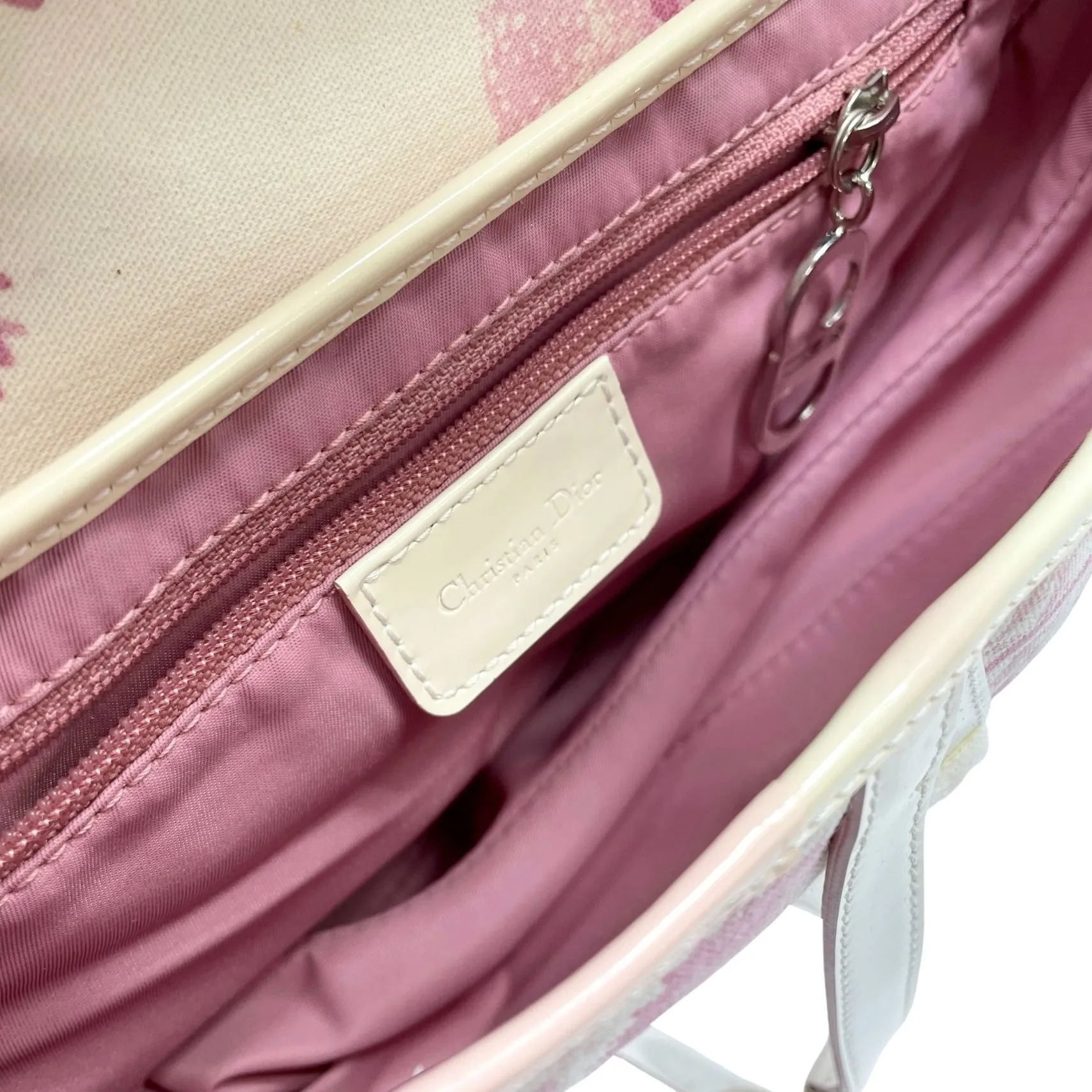 Dior Pink Cherry Blossom Saddle Bag