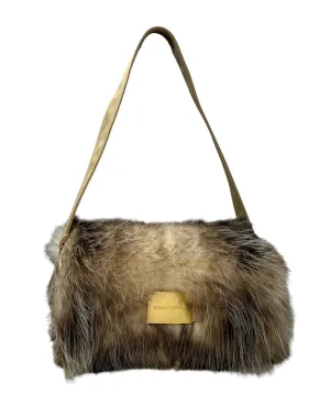 Dolce & Gabbana Brown Fur Shoulder Bag