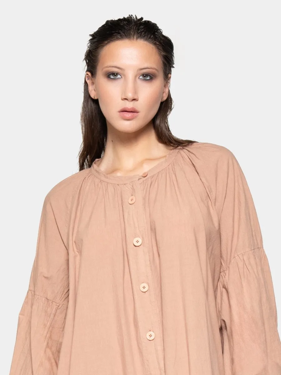 Drop Shoulder Balloon Sleeve Maxi Dress