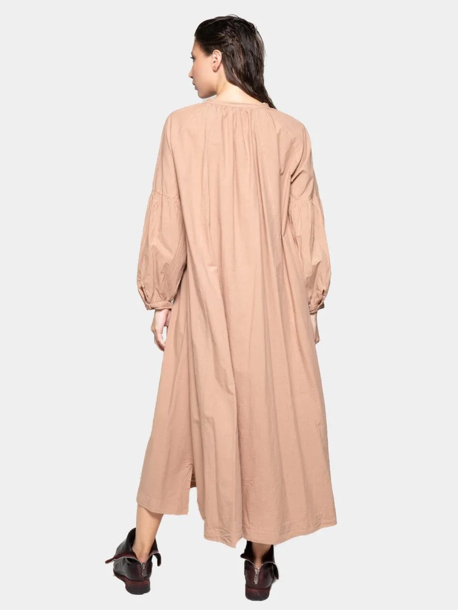 Drop Shoulder Balloon Sleeve Maxi Dress