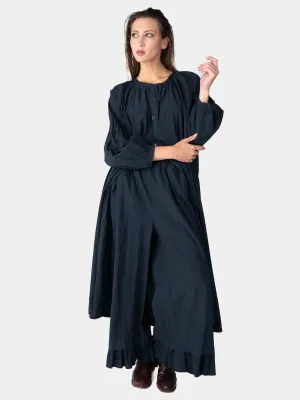 Drop Shoulder Balloon Sleeve Maxi Dress