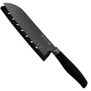 Dura Living 7 inch Santoku Knife - Nonstick Titanium Plated Stainless Steel Blade, With Sheath