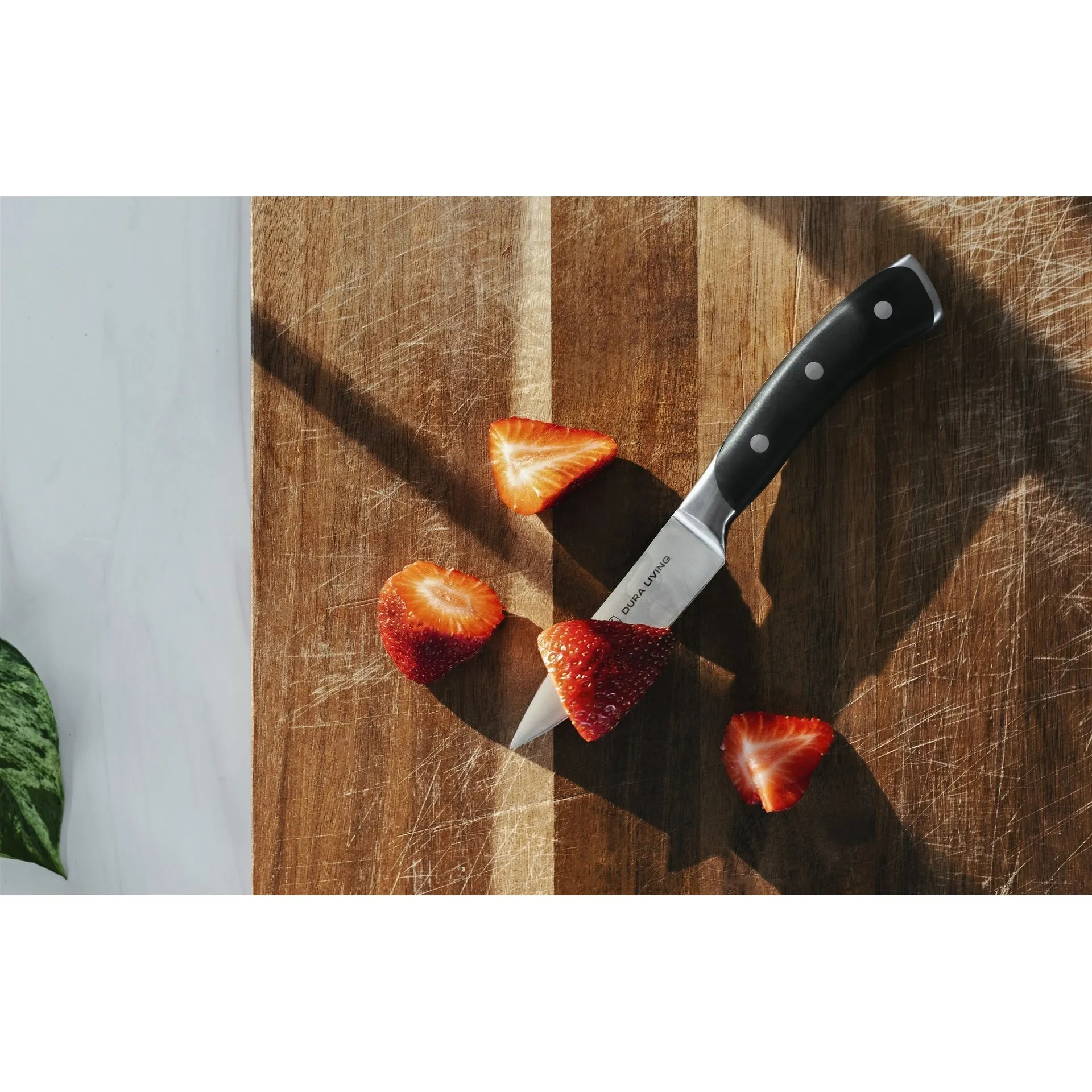 Dura Living Elite 3.5 inch Paring Knife - Forged High Carbon German Stainless Steel Blade, Black