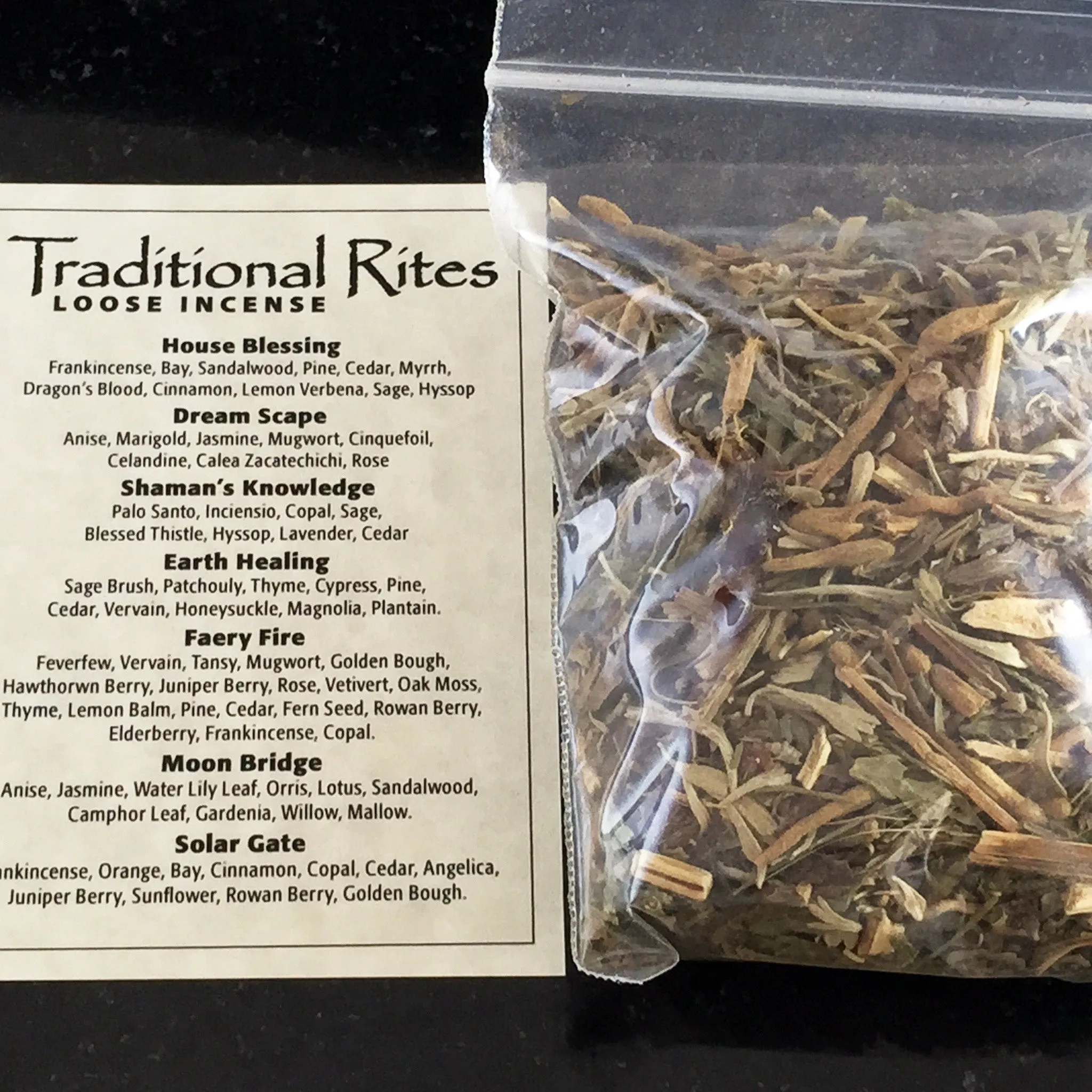 Earth Healing Traditional Rites Loose Incense Kit
