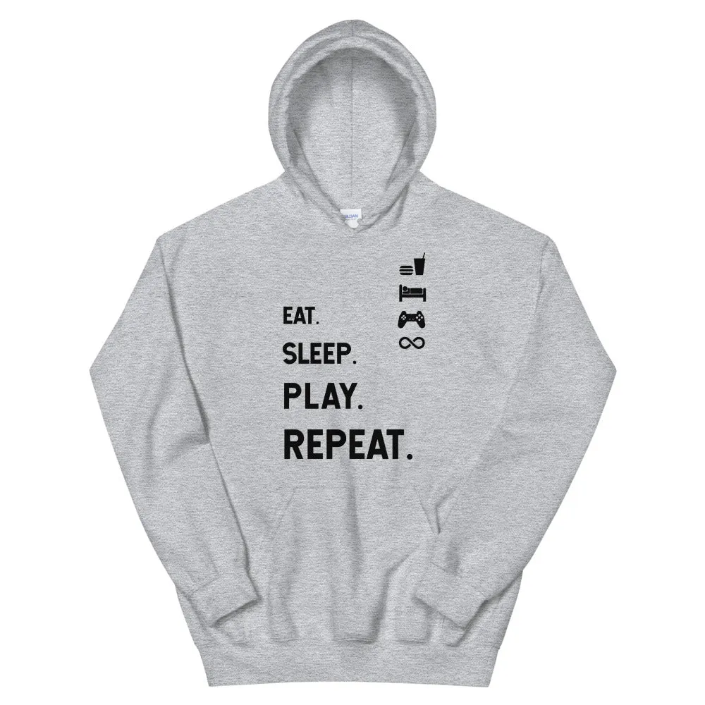 Eat Sleep Play Repeat Heavy Blend Hoodie