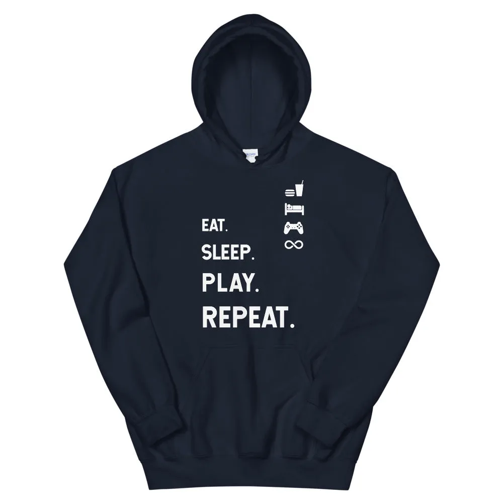 Eat Sleep Play Repeat Heavy Blend Hoodie