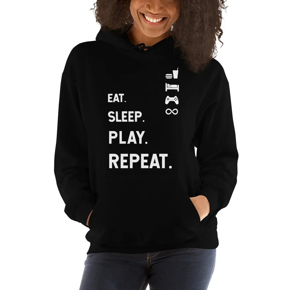 Eat Sleep Play Repeat Heavy Blend Hoodie