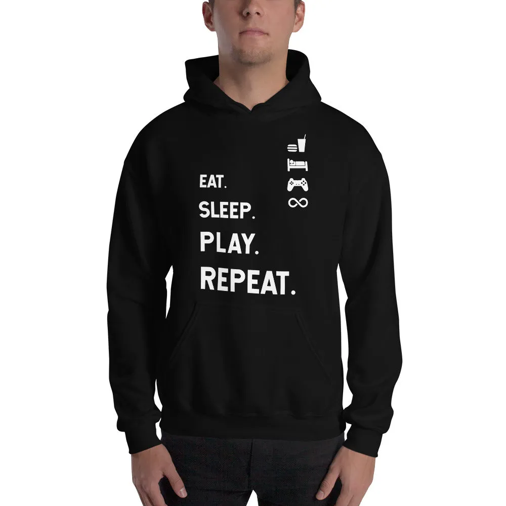 Eat Sleep Play Repeat Heavy Blend Hoodie