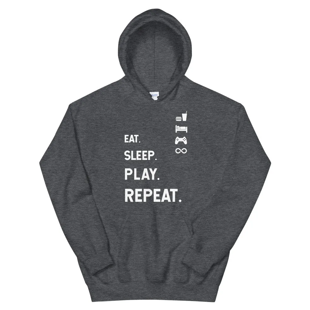 Eat Sleep Play Repeat Heavy Blend Hoodie
