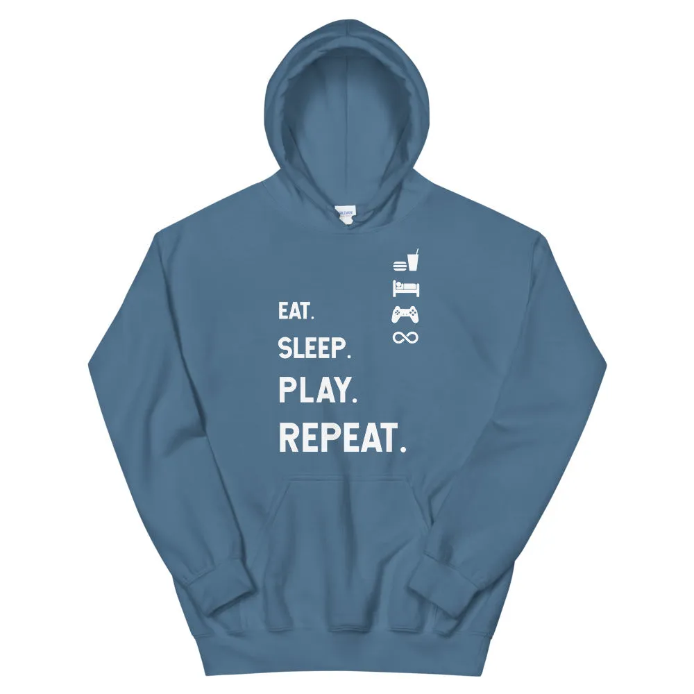 Eat Sleep Play Repeat Heavy Blend Hoodie