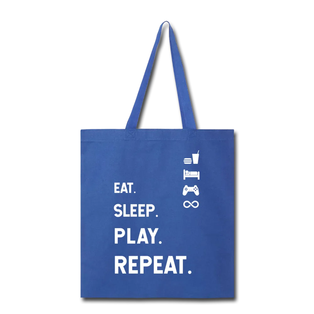Eat Sleep Play Repeat Tote Bag