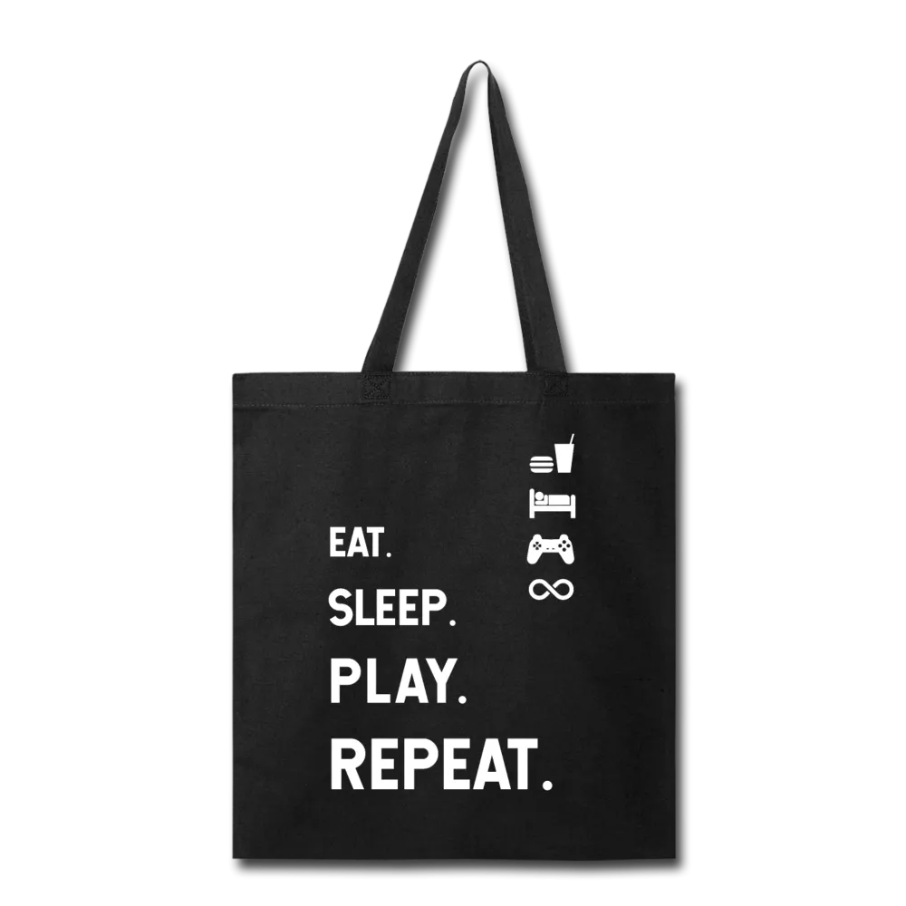 Eat Sleep Play Repeat Tote Bag