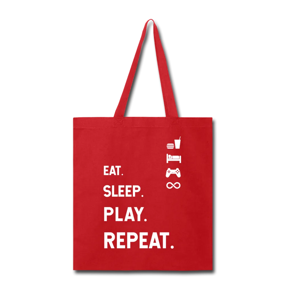 Eat Sleep Play Repeat Tote Bag