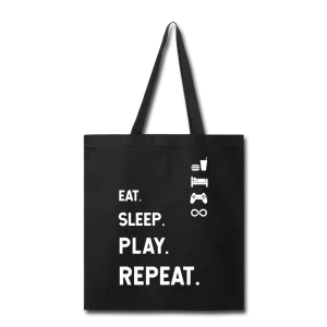 Eat Sleep Play Repeat Tote Bag
