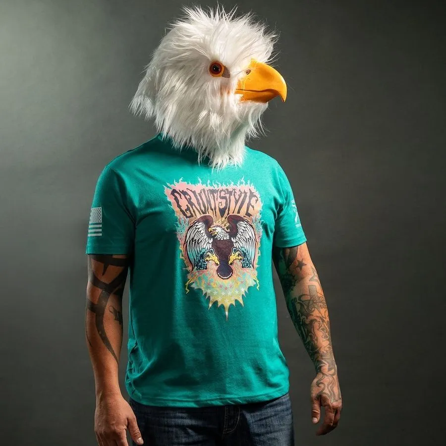 Electric Eagle T-Shirt - Heather Aqua
