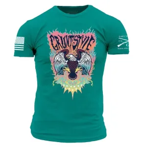 Electric Eagle T-Shirt - Heather Aqua