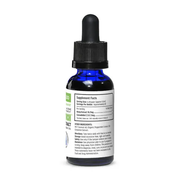 Elixinol Hemp Extract Cinnamint Flavor Tincture 300mg