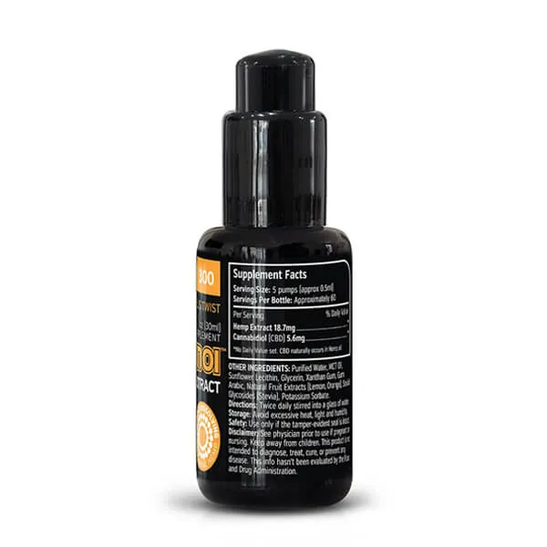 Elixinol Liposome Hemp Extract Citrus Twist Flavor 300mg