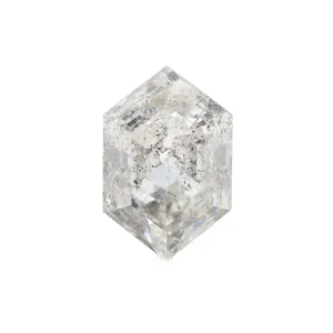 Elongated Hexagon Step Cut Salt & Pepper Diamond | 1.74ct | Canada Origin