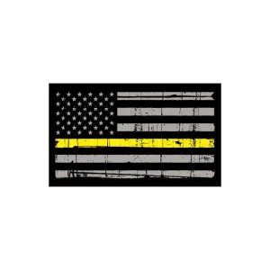 EMS Dispatcher Thin Yellow Line Flag Graphic Decal