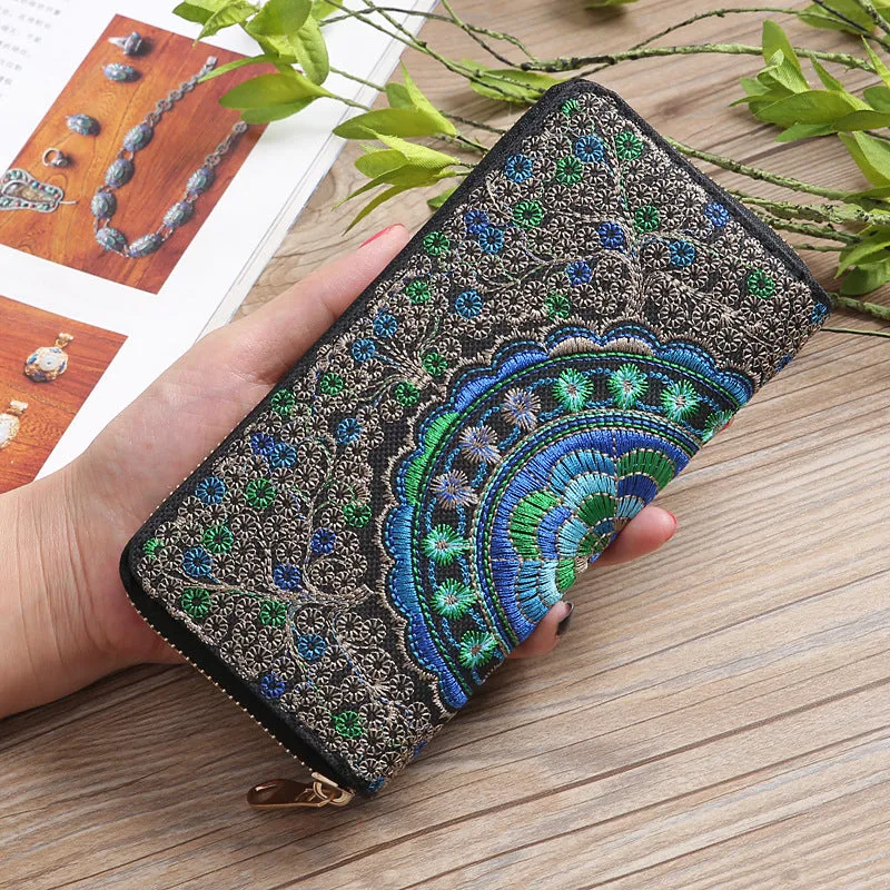 Ethnic Style Reversible Flower Embroidered Women's Handbags