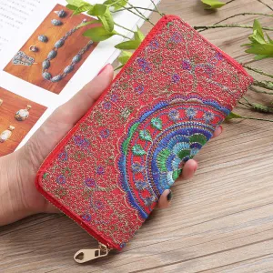 Ethnic Style Reversible Flower Embroidered Women's Handbags