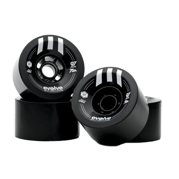 Evolve Street Conversion Kit - 97mm Evolve GTR Wheels 75a - Black / 32T Gear