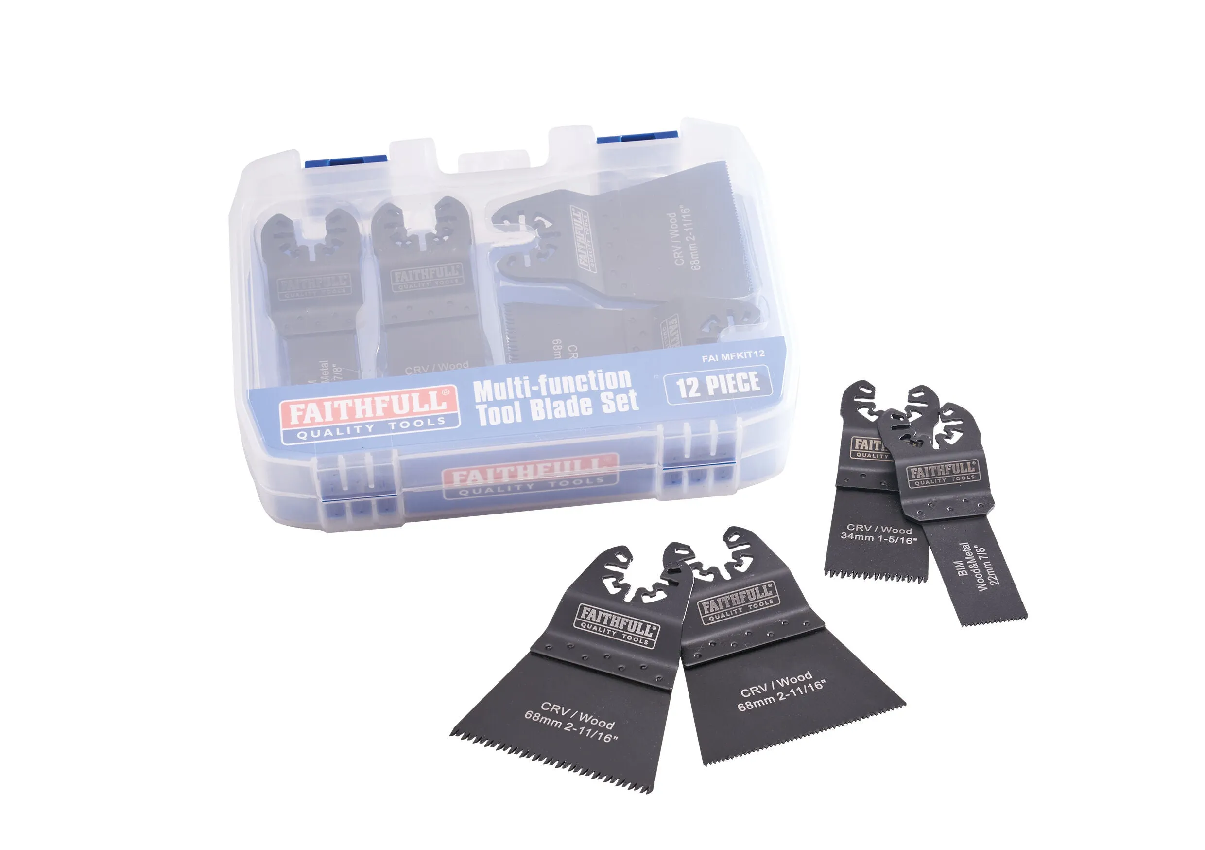 Faithfull Multi-Tool Blade Set, 12 Piece