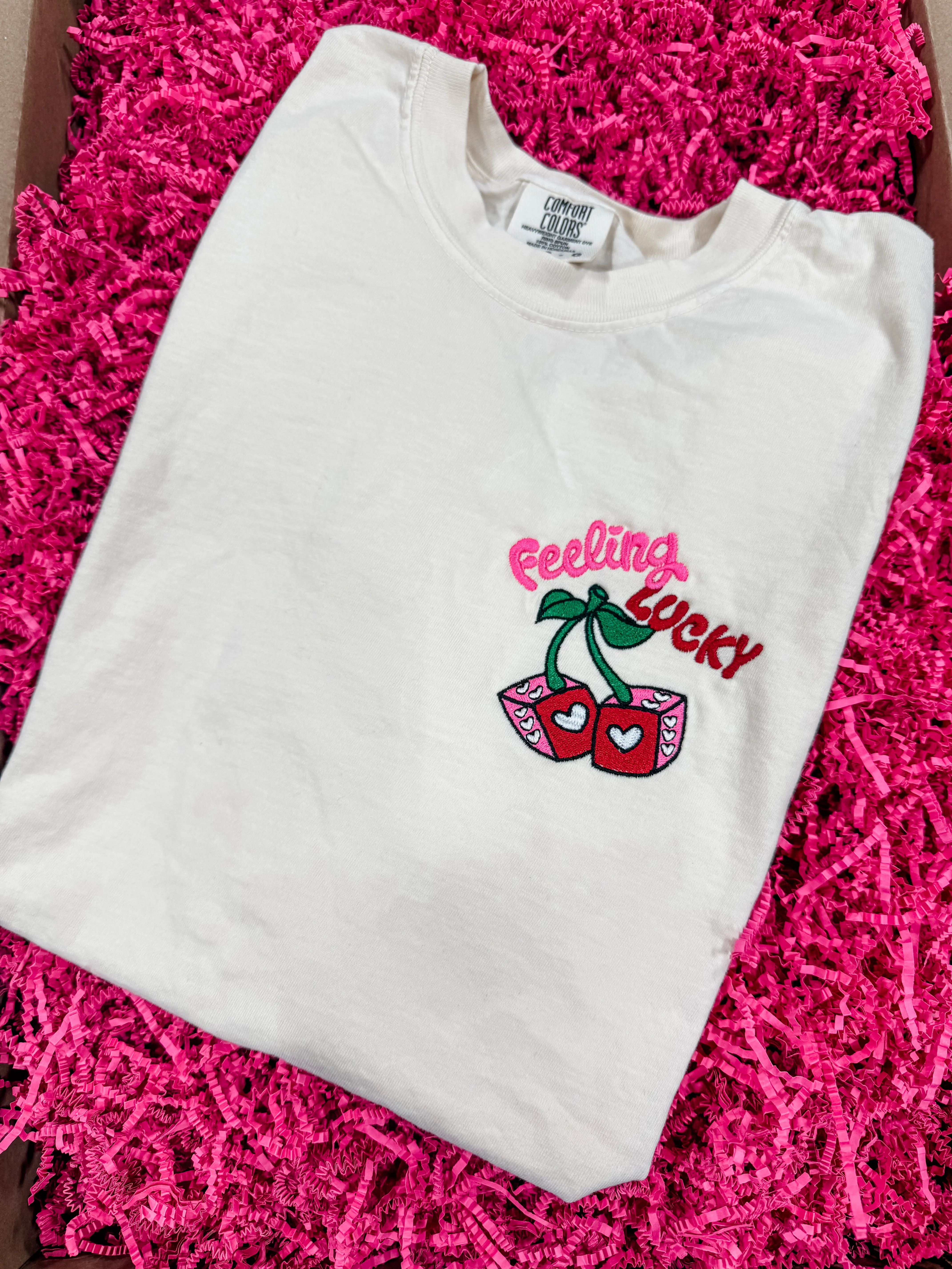 Feelin’ Lucky Embriodered Crew/Tee
