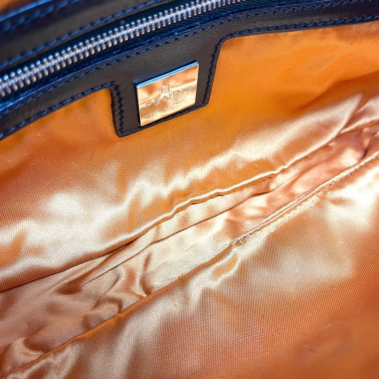 Fendi Black Calf-Hair Baguette Bag