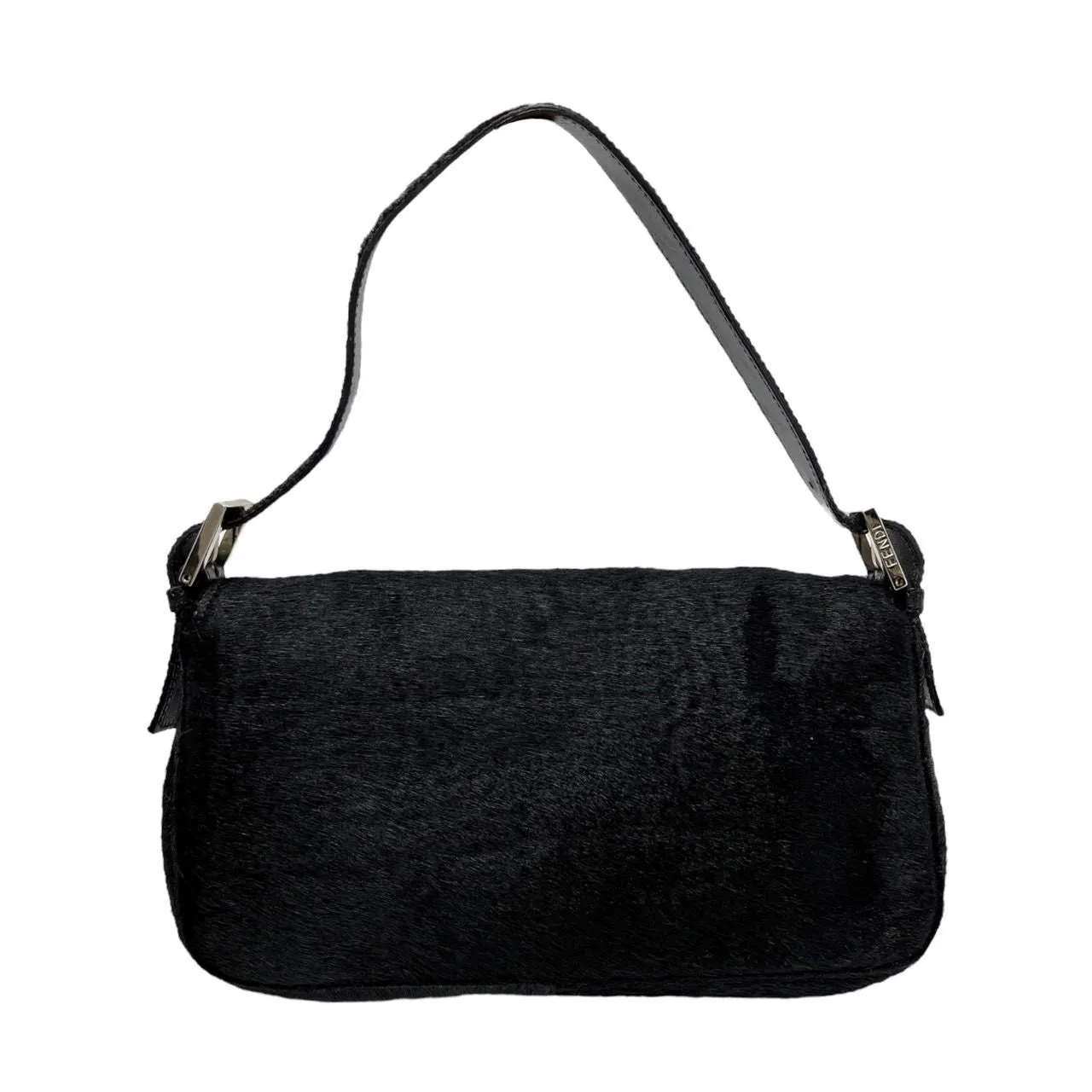 Fendi Black Calf-Hair Baguette Bag