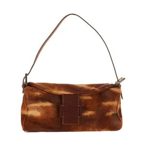 Fendi Brown Calf Hair Shoulder Bag
