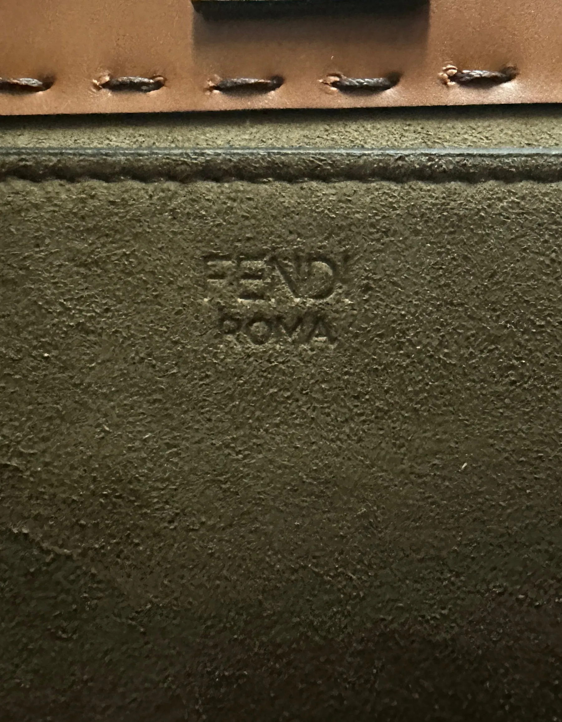 Fendi Brown Leather Small Fendi Sunshine Shopper Tote Bag