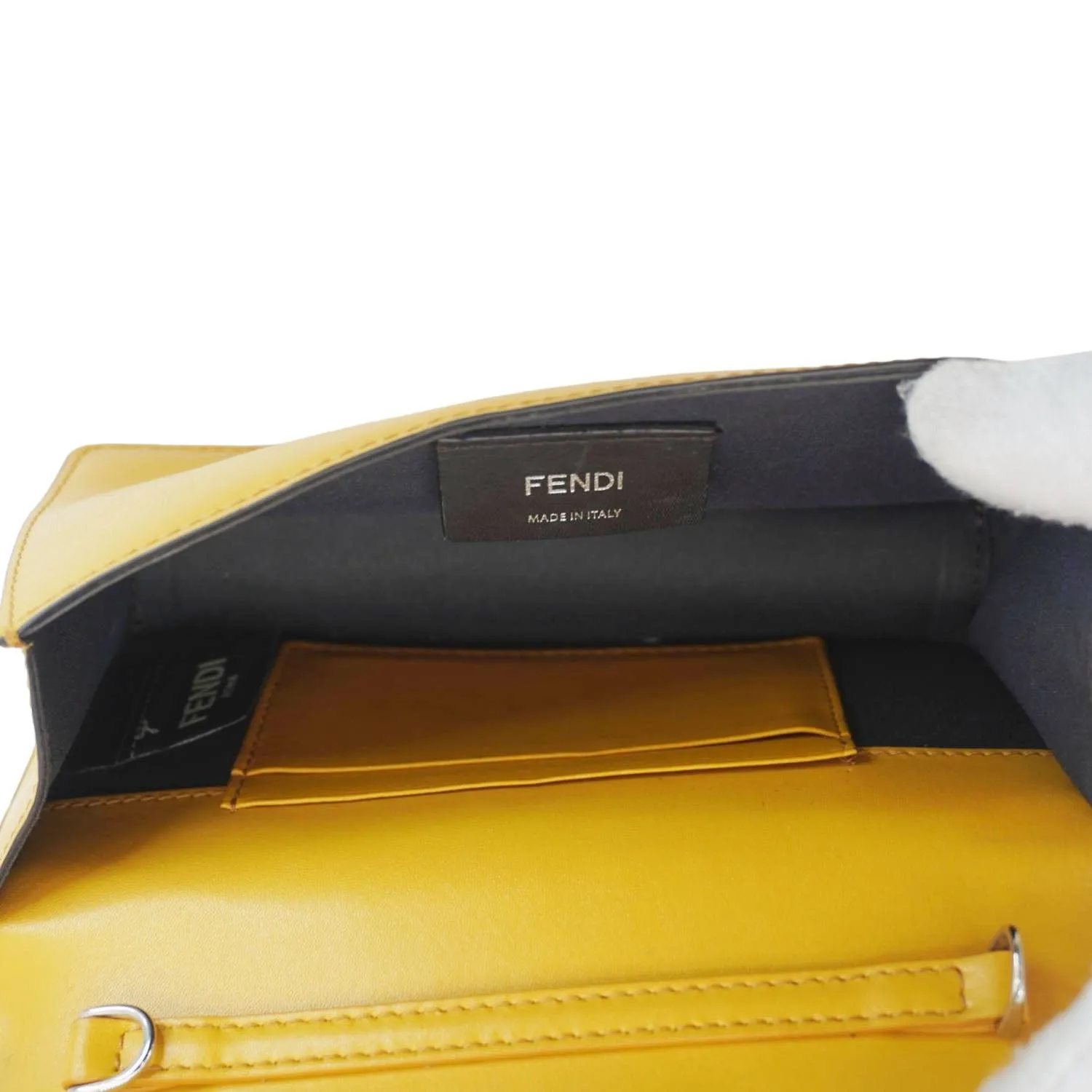 FENDI F Envelope FF 1974 Embossed Leather Belt Bag Sunflower