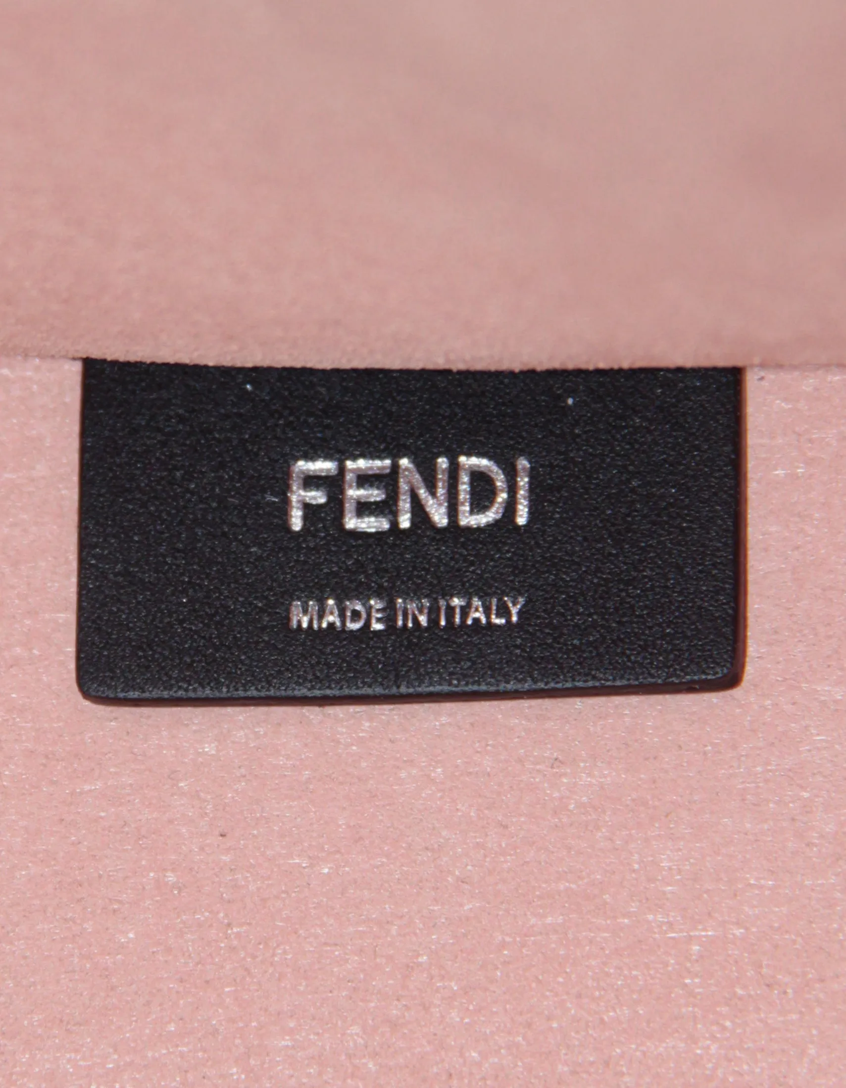 Fendi Light Rose Leather Plexiglass Medium Fendi Sunshine Shopper Tote Bag