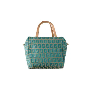 Fendi Turquoise Monogram Mini Top Handle