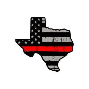 Fire Thin Red Line Flag of Texas State Graphic Decal
