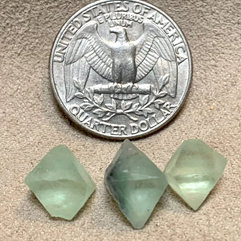 Fluorite Octohedra, Set of 3