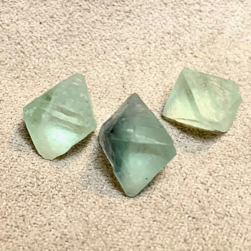 Fluorite Octohedra, Set of 3