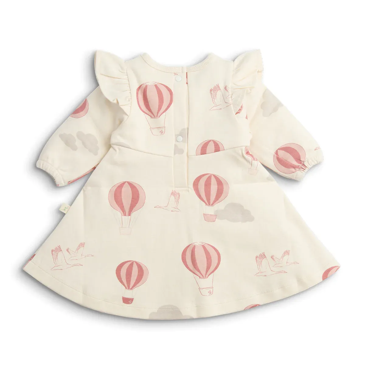 Fly with Me Organic Cotton Peplum Dress