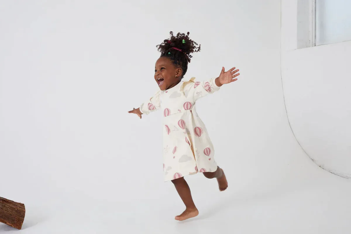 Fly with Me Organic Cotton Peplum Dress