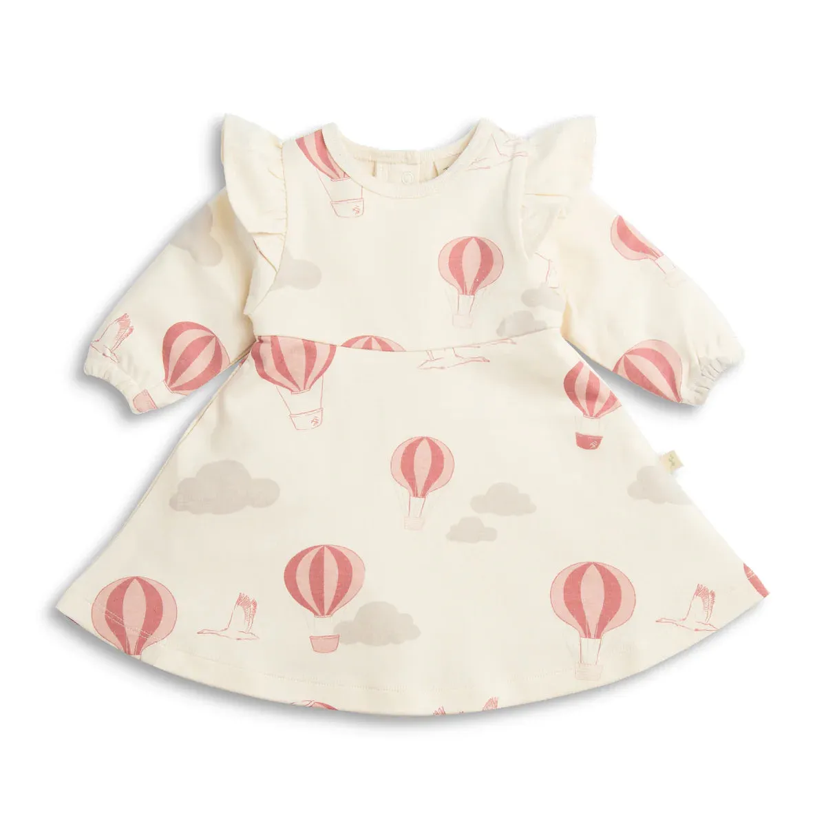 Fly with Me Organic Cotton Peplum Dress