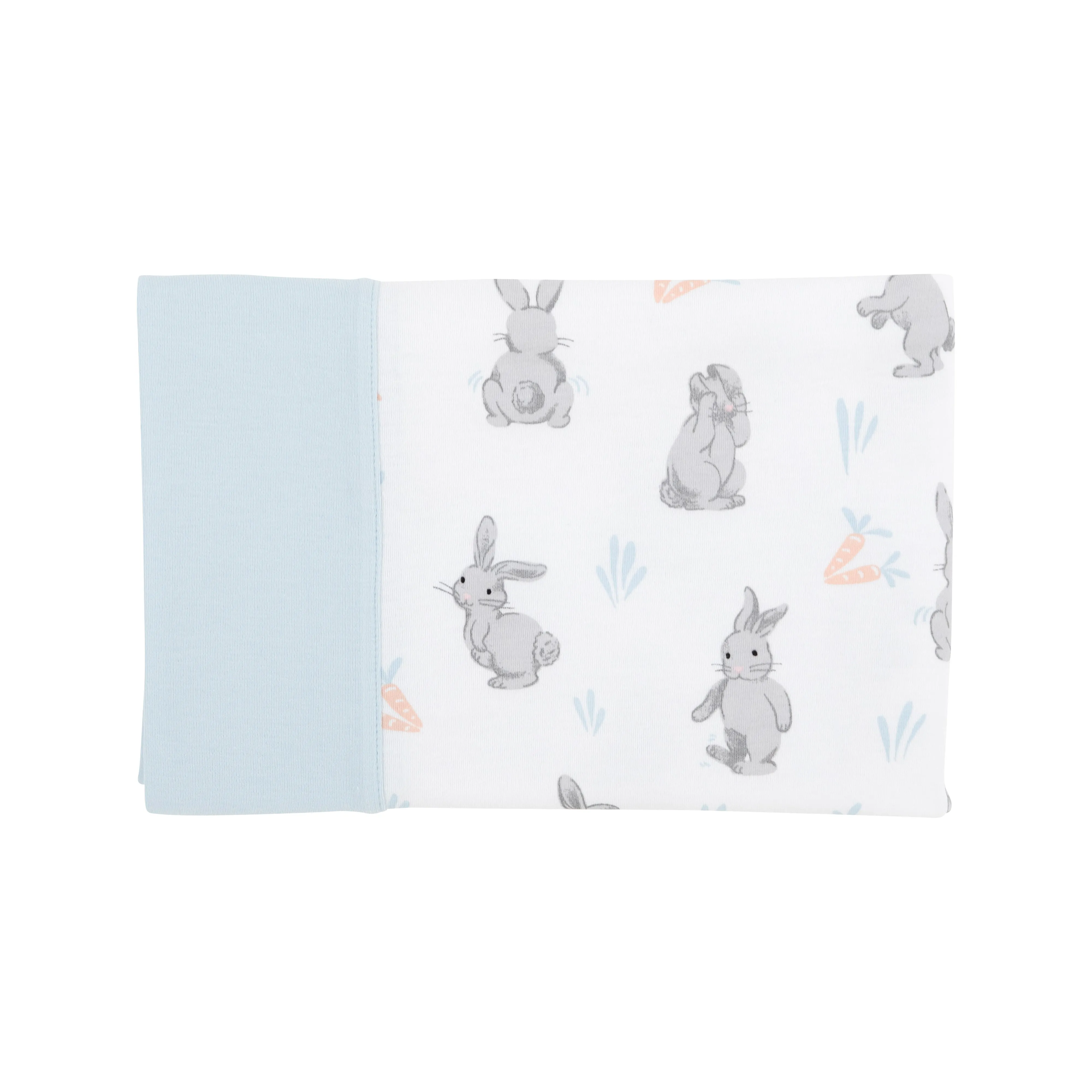 Fresh Faced Pillowcase - Broad St. Bunnies (Blue) with Buckhead Blue