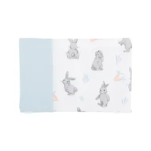 Fresh Faced Pillowcase - Broad St. Bunnies (Blue) with Buckhead Blue