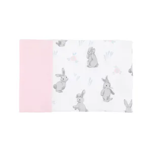 Fresh Faced Pillowcase - Broad St. Bunnies (Pink) with Palm Beach Pink